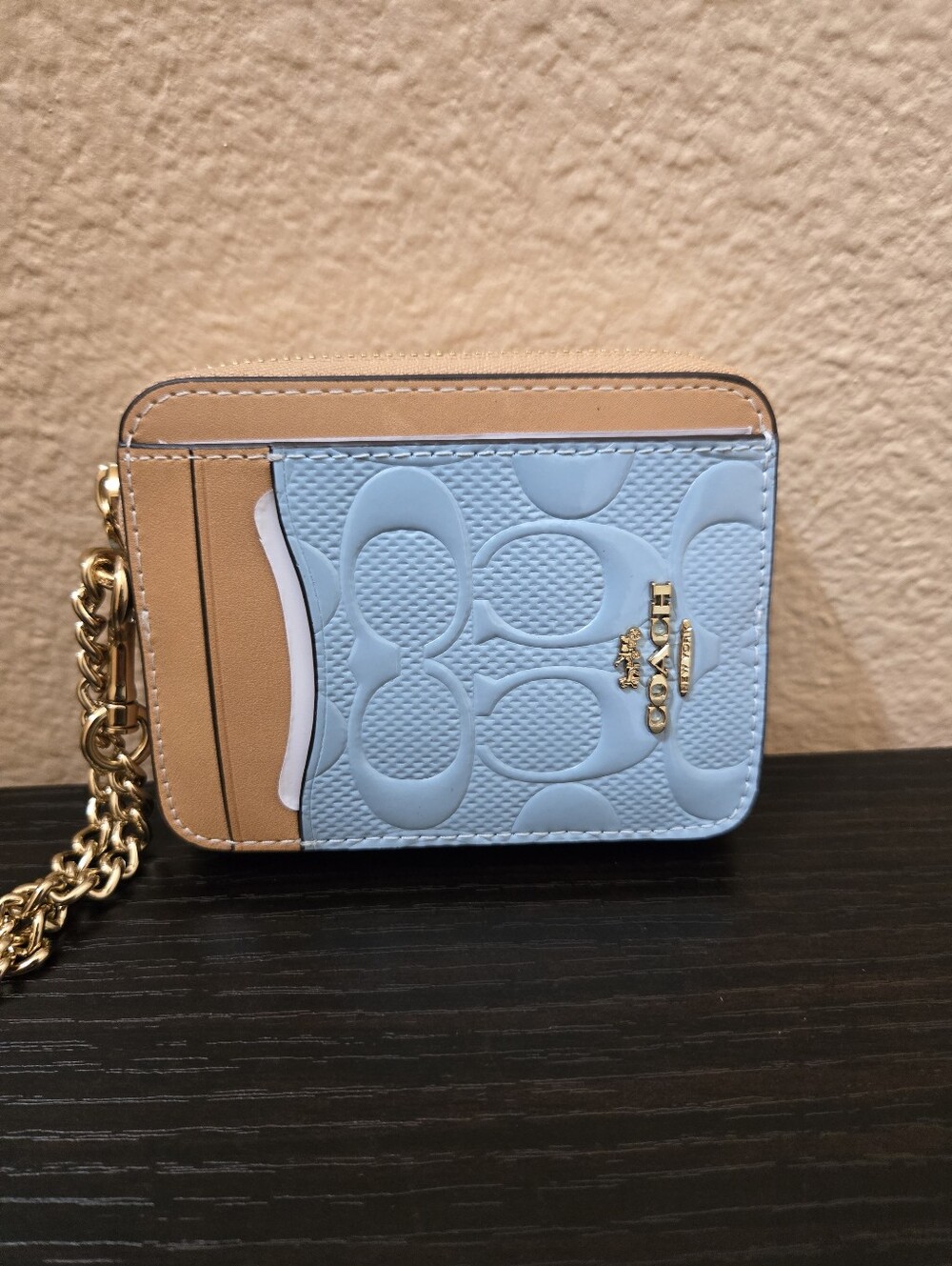 Coach Zip Card Case In Signature Leather - Picture 4 of 13